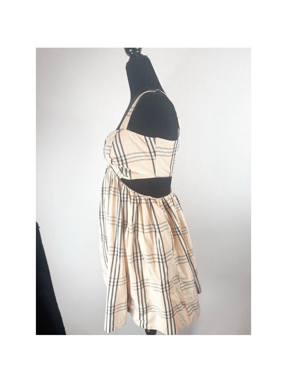 NWOT Free People $138 Plaid Cutout Mini Dress Size Small - Picture 6 of 7